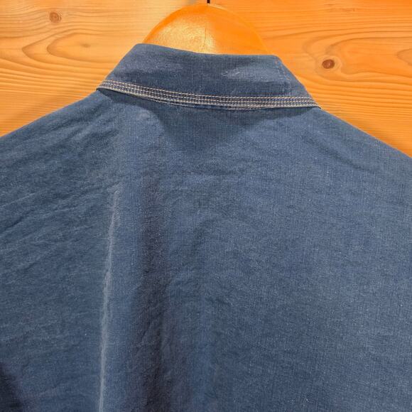 VTG 90s Versace Jeans Couture Medusa Button Down Shirt Chambray Men Large - Picture 4 of 13